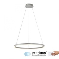Kruhová - LD 15394-95 RITUS LED závěsné svítidlo kruhové, stmívatelné, hliník, 3 krokové stmívání, teplá bílá krokově stmívatelné 3000K - LEUCHTEN DIREKT / JUST LIGHT