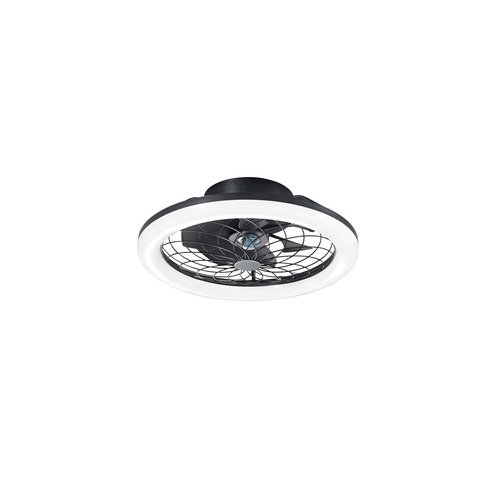 Ventilátory - FAN LED-ETESIA-B-FAN Stropní svítidlo ETESIA s ventilátorem černá, hliník/akrylát, 30 W, 4800 lm, CCT, 17 x 49 cm - FANEUROPE - foto 1