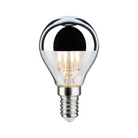E14 - P 28667 LED kapka 4,8 W E14 zrcadlový svrchlík stříbrná teplá bílá stmívatelné - PAULMANN
