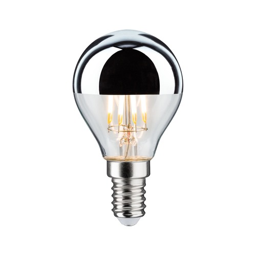 E14 - P 28667 LED kapka 4,8 W E14 zrcadlový svrchlík stříbrná teplá bílá stmívatelné - PAULMANN - foto 1