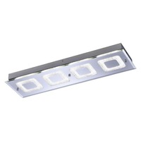 Hranatá - LD 11573-17 LISA LED stropní a nástěnné svítidlo, chrom, sklo 4000K - LEUCHTEN DIREKT / JUST LIGHT