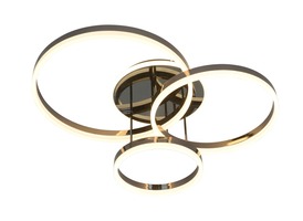 Dekorativní - GT 9073-405 Stropní svítidlo Schenna 51W 5100lm 3000K černý chrom - GeeTi