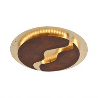 Kruhová - PN 6983-48 NEVIS LED stropní svítidlo, imitace plátkového zlata a rzi, rustikální SimplyDim 3000K - PAUL NEUHAUS