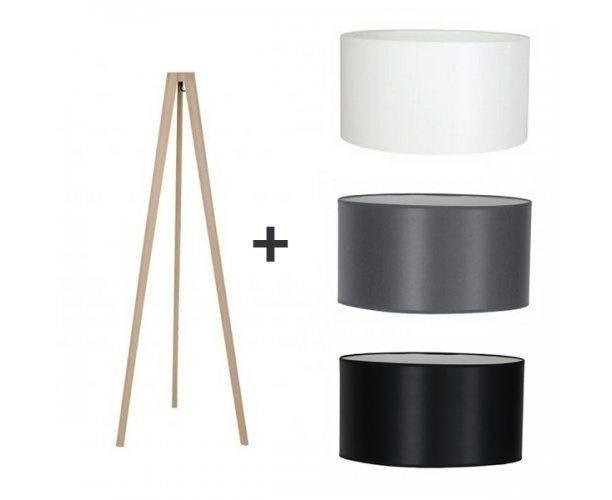 Stojací lampy - AZZ AZ3013 Tripod Wood telo svietidla - AZZARDO - foto 1