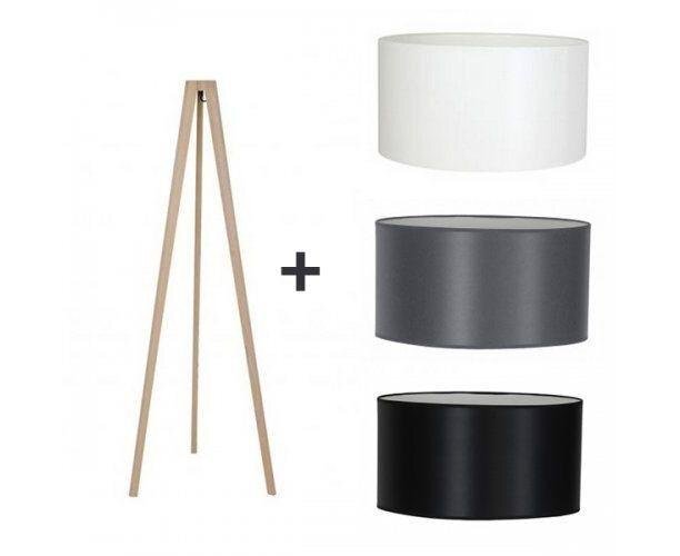 Stojací lampy - AZZ AZ3013 Tripod Wood telo svietidla - AZZARDO - foto 1