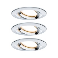 Koupelnová - P 93684 Vestavné svítidlo LED Nova Plus kruhové 3x6,8W chrom výklopné stmívatelné - PAULMANN