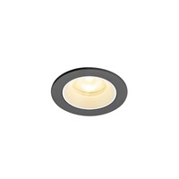 Kruhová - LA 1009296 NUMINOS® XS Stropní vestavné svítidlo, 3000 K, 55°, IP20, kulaté, černé / bílé - BIG WHITE (SLV)