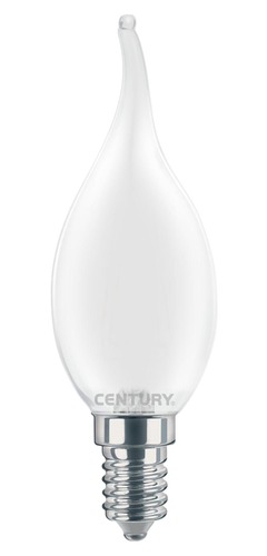 E14 - CEN INSM1C-041460 LED FILAMENT SVÍČKA PLAMEN SATÉN 4W E14 6000K 470Lm 360d 35x118mm IP20 - CENTURY - foto 1