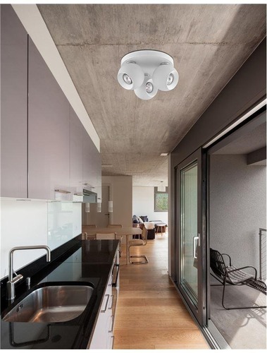 Bodová - NV 665002 Bodové svítidlo TORE matný bílý hliník GU10 3x10W 230V IP20 bez žárovky - NOVA LUCE - foto 1