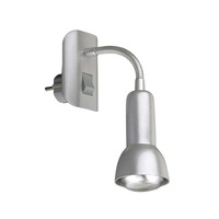 S ramenem - BRI 2739014P Flexibilní svítidlo do zásuvky 22 cm 1x E14 25W titan (starý kód: BRI 2739-014P) - BRILONER