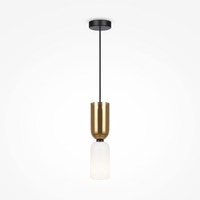 Dekorativní - M MOD177PL-01G Závěsné svítidlo Memory E14 40W zlatá kov/sklo - MAYTONI