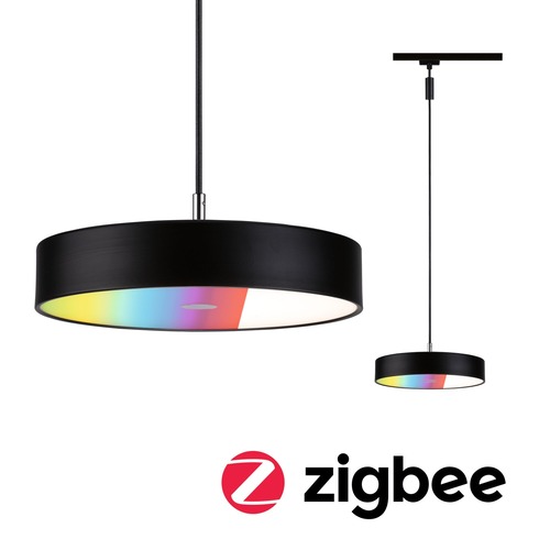 Svítidla - P 95681 URail závěs Smart Home Zigbee 3.0 Hildor RGBW 10W RGBW+ stmívatelné 230V černá mat - PAULMANN - foto 1