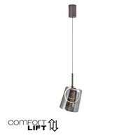 Dekorativní - PN 2541-25 ZULA LED závěsné svítidlo 1 ramenné kov/sklo kouřová barva nastavitelná výška 3000K - PAUL NEUHAUS