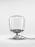 Stojací lampy - BRO PC00857_002 Stojací lampa Balloons MEDIUM transparentní sklo, chrom, černý kabel, výška 60cm - BROKIS C