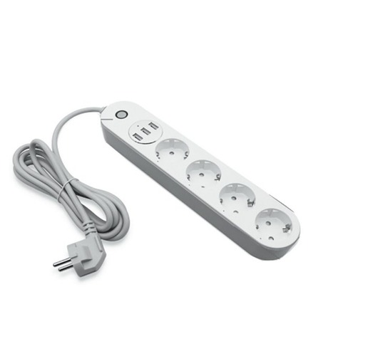 Vypínače a zásuvky - FAN SMART-POWER-SC4USB3 Adaptér Wi‑Fi - 4x Schuko + 3x USB, 1000-2400 W 10 A, vstup 100-240 V, Wi‑Fi 2,4 GHz SMART INTEC - FANEUROPE - foto 1