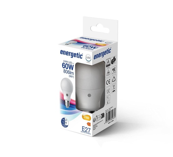 E27 - NOR 5161009021 E27 A60 Light Sensor 2700K 806lm - NORDLUX - foto 1