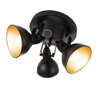 Bodová - BRILO 2049-035R Bodové svítidlo pr. 21 cm 3x E14 40W černá - BRILO