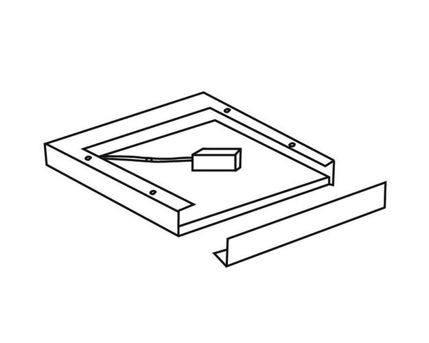 Pro LED panely - KHL KAC50510.01.SR AC505101S   Přisazená sada pro CHESS K50500 - KOHL-Lighting (starý kód: KHL KAC50500.SR) - foto 1