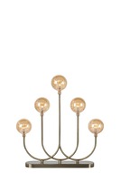 Interiérové dekorace - MAR 706337 Enys mosazný a jantarový vánoční svícen - Markslöjd