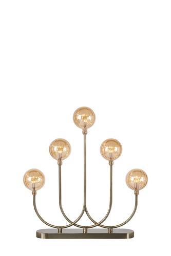 Interiérové dekorace - MAR 706337 Enys mosazný a jantarový vánoční svícen - Markslöjd - foto 1