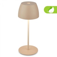 Stolní lampy dekorační - BRILO 7503011 LED nabíjecí stolní lampička Serina Mini, bezdrátová, 20cm, IP44, 2,5W, stmívatelné, dotykový vypínač, béžová - BRILO