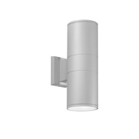 Nástěnná - FAN I-JUMP-AP2-E27 SIL Venkovní nástěnné svítidlo Jump, stříbrné, 2 x E27, IP44, 30 x 17 x 10,5 cm - FANEUROPE