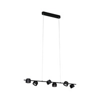 Vícečetná - P 79773 LED závěsné svítidlo 3-krokové-stmívatelné Puric Pane 6x4,5W černá - PAULMANN