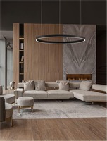 Kruhová - NV 9345668 Závěsné svítidlo ELOWEN černý hliník a silikon LED 100W 3000K stmívatelné - NOVA LUCE