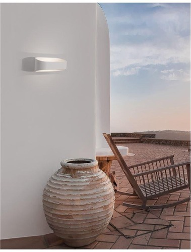 Nástěnná - NV 9257871 Venkovní nástěnné svítidlo MILE bílý hliník a sklo LED 9W 3000K 100-240V 155st. IP54 světlo nahoru a dolů - NOVA LUCE - foto 1