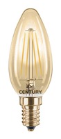 E14 - CEN INVM1-041422 LED FILAMENT SVÍČKA EPOCA 4W E14 2200K 320Lm 360d 35x97mm IP20  - CENTURY