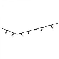 Lištové Briloner 48V - BRILO 8034065 Luxtrail lištový systém, kompletní sada, 6x LED spoty, do L, černá - BRILO