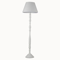 Stojací lampy - FAN I-BOURLESQUE/PT Stojací lampa Piantana Bourlesque, bílá, 1 x E27, 45 x 155 cm - FANEUROPE
