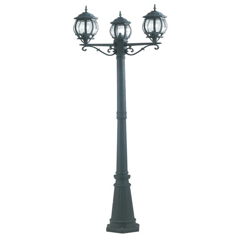 Sloupková - FAN LANT-SANTIAGO/P3 Sloupkové svítidlo PALO SANTIAGO černá/zelená, 3xE27, IP44, 209 x 69 cm - FANEUROPE - foto 1