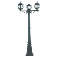 Sloupková - FAN LANT-SANTIAGO/P3 Sloupkové svítidlo PALO SANTIAGO černá/zelená, 3xE27, IP44, 209 x 69 cm - FANEUROPE