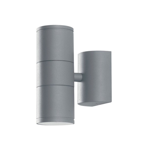 Nástěnná - FAN I-JUMP-AP2 SIL Venkovní nástěnné svítidlo Jump, stříbrné, 2 x GU10, IP44, 16 x 11 x 6 cm - FANEUROPE - foto 1