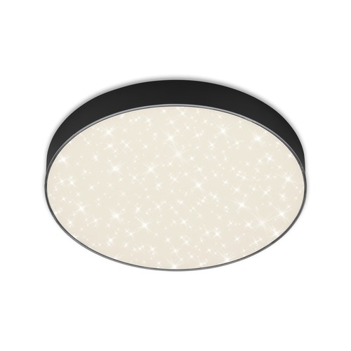 Kruhová - BRI 7074-415 LED stropní svítidlo hvězdné nebe, pr. 28,7 cm, 21 W, černá - BRILONER - foto 1