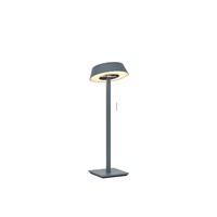 Stolní lampy dekorační - OL 45-883-11-45 Stolní svítidlo GLANCE straight matná šedá 2x LED 2700K 1600lm 24,5W - OLIGO