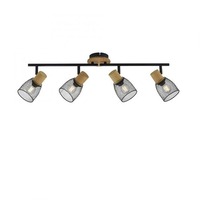 Bodová - LD 15194-79 TAMIS Stropní svítidlo 4-ramenné dřevo/kov E14, nastavitelné - LEUCHTEN DIREKT / JUST LIGHT