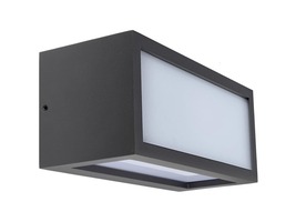 Nástěnná - IMPR 731227 Deko-Light venkovní nástěnné přisazené svítidlo Rilongo offen Up and Down, 1x max. 15 W E27, tmavěšedá - DEKOLIGHT