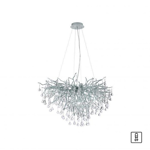 Dekorativní - PN 2192-55 Závěsné svítidlo ICICLE 10x G9 40W š.100cm stříbrná  - PAUL NEUHAUS - foto 1