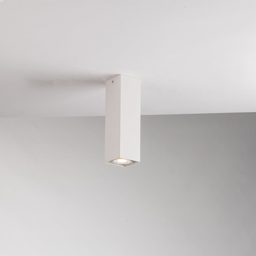 Downlight - FAN I-FLUKE-PLQ20 BCO Stropní svítidlo Fluke, hranaté, bílé, 1 x GU10, 6 x 6 x 20 cm - FANEUROPE - foto 1