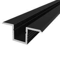 Vestavné profily - LED profil P6-4 černý mini vestavný