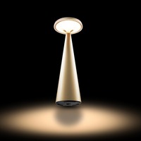 Na stůl - CEN OPRG-022827 Nabíjecí stmívatelné LED stolní svítidlo OPERA zlatá 1,9W 2700K IP44 USB Ra95 s nabíjecí základnou - CENTURY