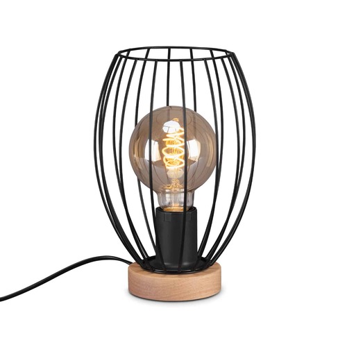 Stolní lampy dekorační - BRILO 7038-015 Stolní lampa, pr. 17,5 cm, max. 25 W, černá - BRILO - foto 1