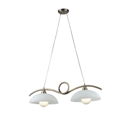 Dekorativní - FAN I-HALLEY/2 BR Závěsné svítidlo Halley, zlatohnědé, 2 x E27, 76 x 30 x 110 cm - FANEUROPE - foto 1