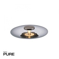 Kruhová - PN 4080-15 LED stolní lampa PURE Vitrum dotykový vypínač stmívatelné 2700K platina / kouřová - PAUL NEUHAUS