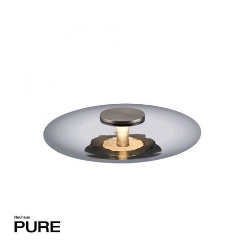 Kruhová - PN 4080-15 LED stolní lampa PURE Vitrum dotykový vypínač stmívatelné 2700K platina / kouřová - PAUL NEUHAUS - foto 1