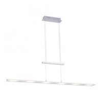 Podélná - LD 15880-55 NELE LED závěsné svítidlo v barvě oceli s funkcí stmívání, bezdotykovým vypínačem a nastavitelnou výškou - LEUCHTEN DIREKT / JUST LIGHT
