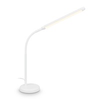 Stolní lampy pracovní - BRILO 7660016 Mura stolní lampička - 6W, 600lm, LED, stmívatelné, dotykový vypínač, nastavitelné, bílá - BRILO