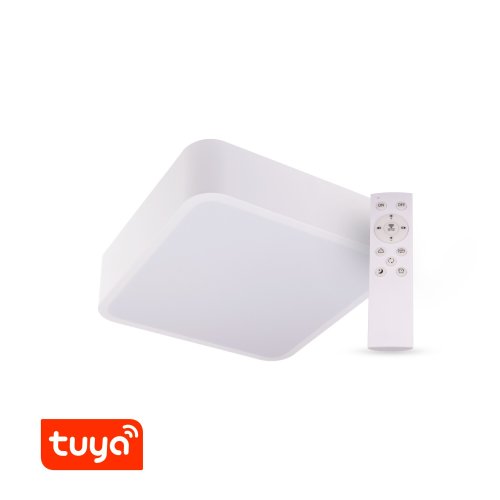 Hranatá - SMART Tuya LED svítidlo RENDO 36W CCT hranaté bílé - foto 1